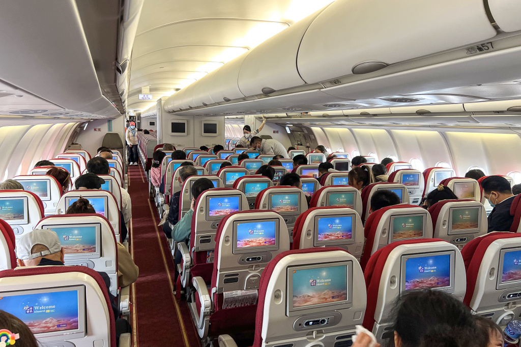 Салон літака авіакомпанії Hainan Airlines