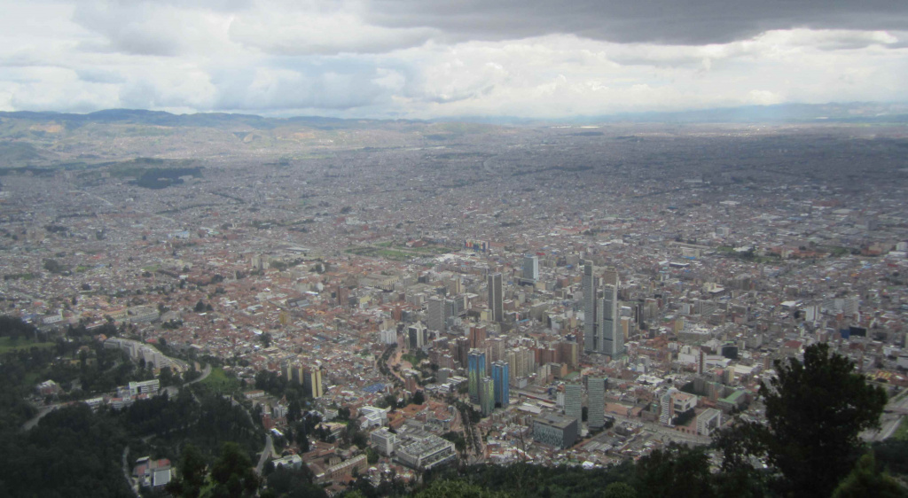 Вид на Боготу с горы Монсератт