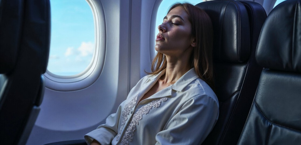 Жінка в літаку