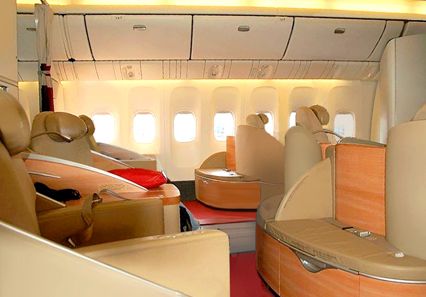 Салон бізнес-класу літака компанії Air France
