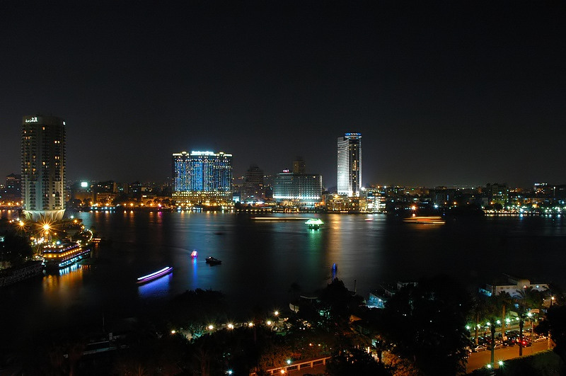 Вид на Ніл вночі, Каїр